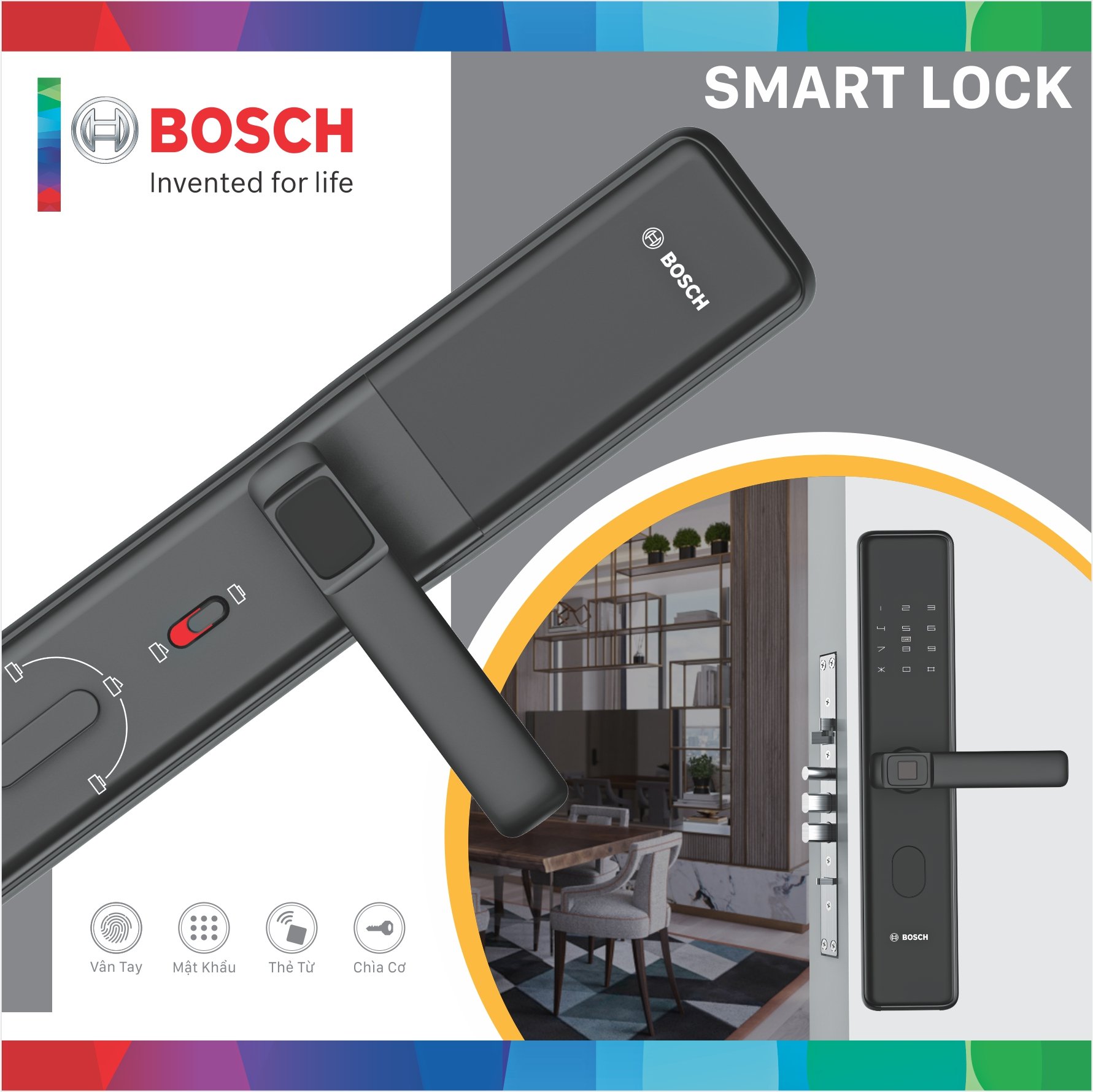 khóa cửa vân tay Bosch luxury ID30BKB