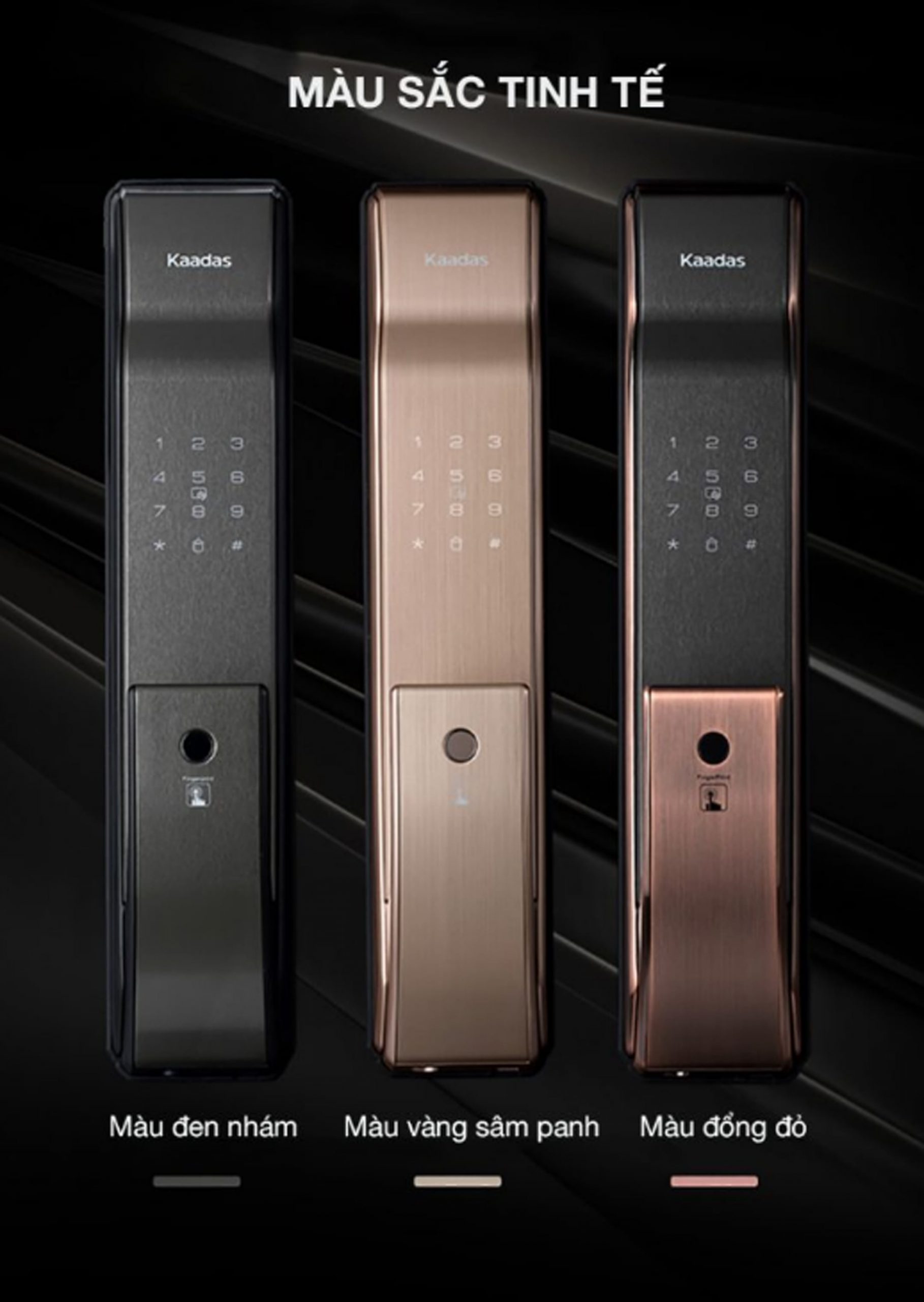 KAADAS K9 8 Mau Sắc Khóa Vân Tay Kaadas K9