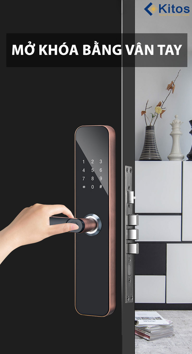 khóa vân tay thẻ từ Kitos KT-V3