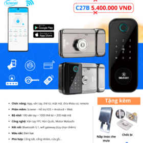 Khóa cổng 2 vân tay Seakey C27B