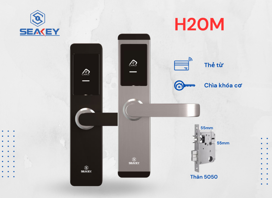 Khóa thẻ từ Seakey H20M 6 Khóa Thẻ Từ Seakey H20M, Khóa Điện Tử Seakey, Khóa Thẻ Từ Khách Sạn, Khóa Thông Minh Seakey, Khóa Thẻ Từ Giá Rẻ, Khóa Điện Tử Thông Minh