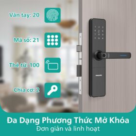 Khóa cửa vân tay Philips DDL609-5HS | Giảm 25% 13 Khóa Cửa Vân Tay Philips Ddl609-5Hs | Giảm 25%