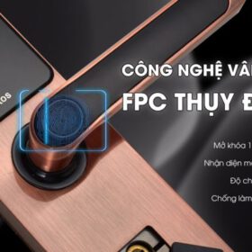 Khóa cửa vân tay Kitos KT-E3 Pro (Màu đồng) 7 Khóa Cửa Vân Tay Kitos Kt-E3 Pro Giá Rẻ | Sale 30%