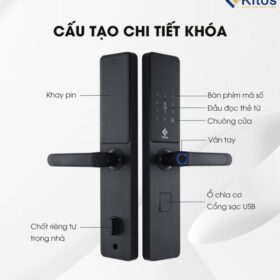 Khóa cửa vân tay Kitos KT-E3 Pro giá rẻ | Sale 30%