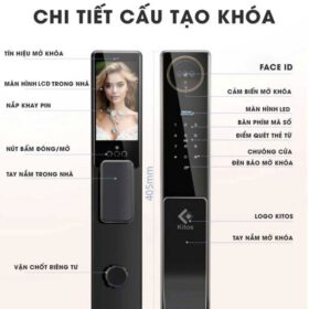 Khóa cửa vân tay Kitos KT X8 FACE ID giá rẻ | Sale 29%