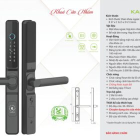 Khóa vân tay cửa nhôm KASSLER KL - 86 BL | Giảm 29%