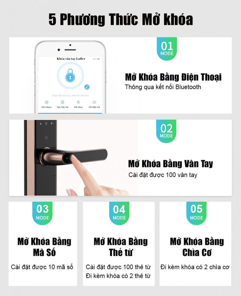 Khoá Vân Tay Cửa Cổng 1 chiều Seakey C26B