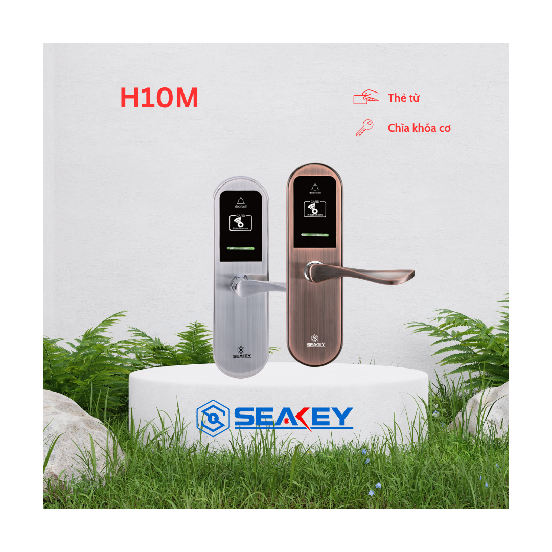 khóa thẻ từ Seakey H10M, khóa điện tử Seakey, khóa thẻ từ khách sạn, khóa cửa thông minh, khóa điện tử giá rẻ