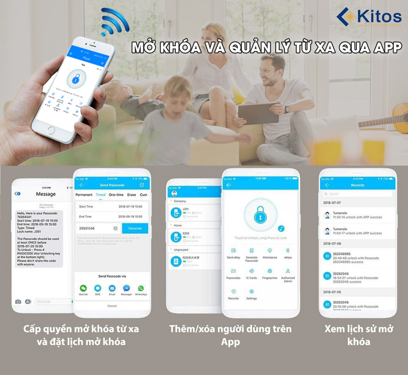 Khóa Cửa Vân Tay Kitos KT GL30 Face ID