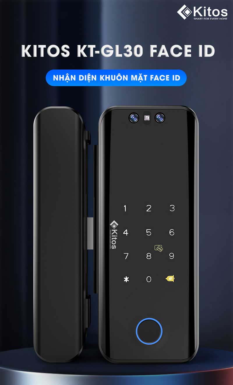 Khóa Cửa Vân Tay Kitos KT GL30 Face ID