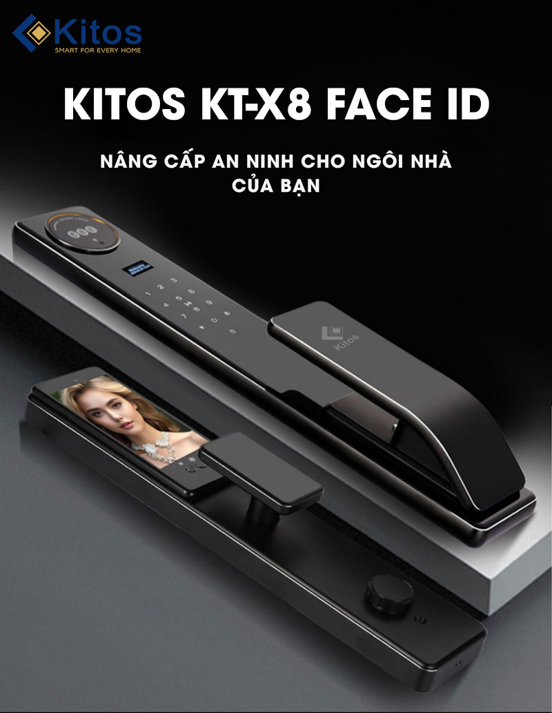 Khóa cửa vân tay Kitos KT X8 FACE ID