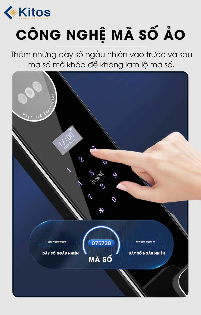 Khóa cửa vân tay Kitos KT X8 FACE ID