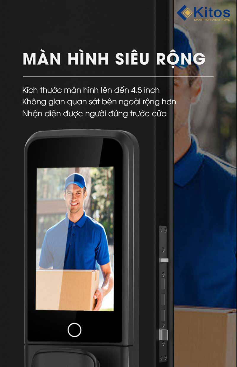 Khóa cửa vân tay Kitos KT X8 FACE ID