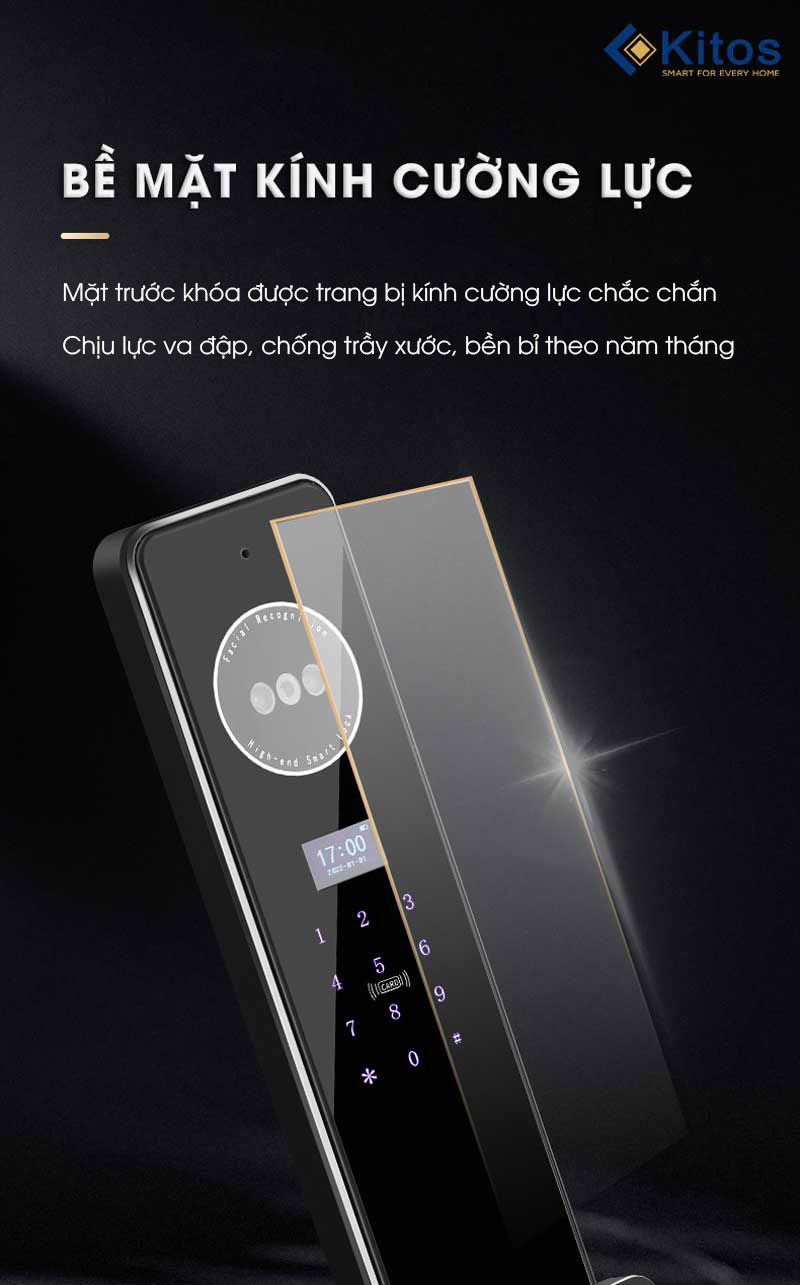 Khóa cửa vân tay Kitos KT X8 FACE ID