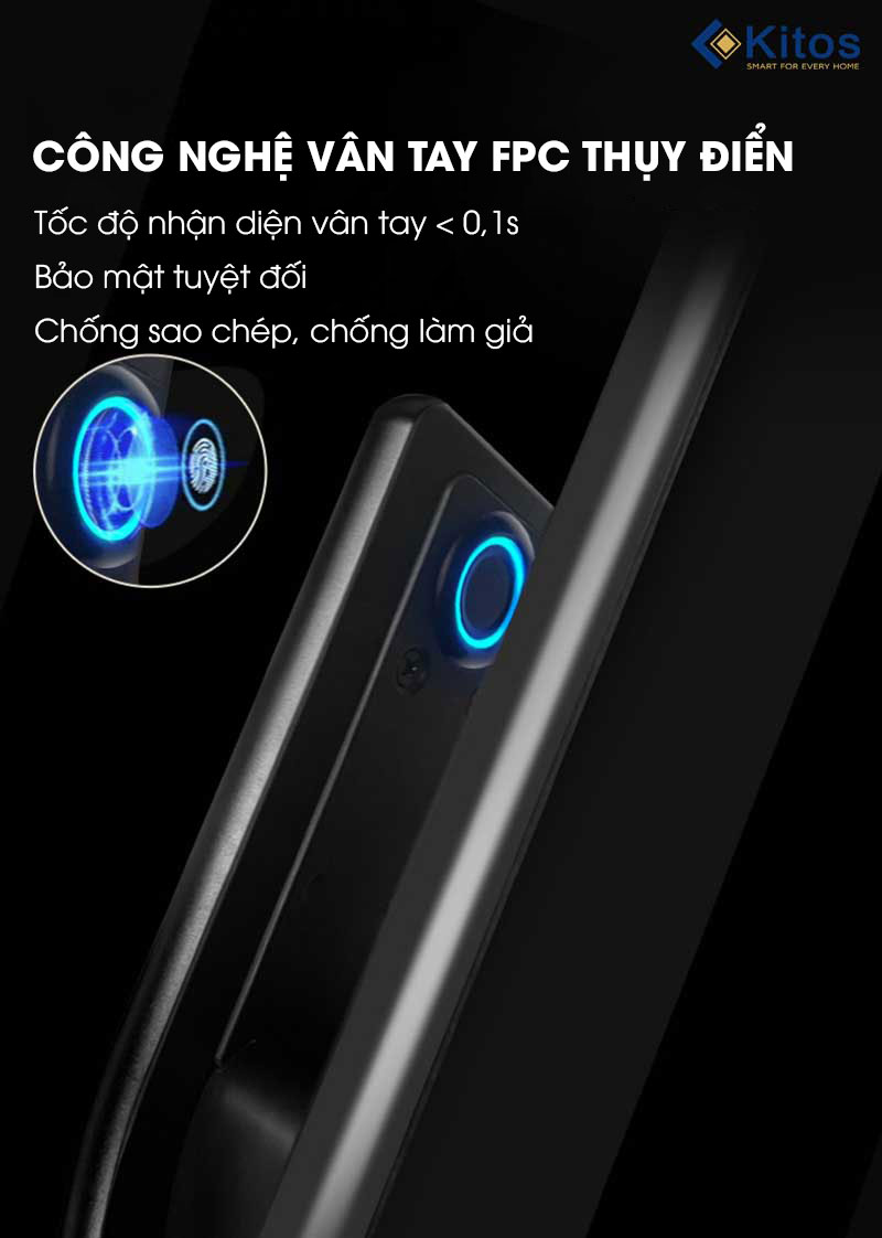 Khóa cửa vân tay Kitos KT X8 FACE ID